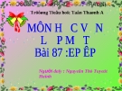 Giáo án điện tử mầm non: Tập đọc vần ep