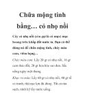 Chữa mộng tinh bằng… cỏ nhọ nồi