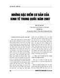 Báo cáo nghiên cứu khoa học " Những đặc điểm cơ bản của kinh tế trung quốc năm 2007 "