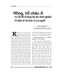 Báo cáo nghiên cứu khoa học " Rồng , hổ châu á và vấn đề sử dụng bài học kinh nghiệm về nhân tố văn hóa và con người "