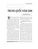 Báo cáo nghiên cứu khoa học " Trung Quốc năm 2008 "