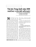 Báo cáo nghiên cứu khoa học " Văn háo Trung Quốc năm 2008 những vấn đề nổi bật "