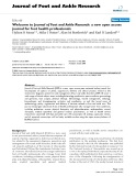 Báo cáo y học: "Welcome to Journal of Foot and Ankle Research: a new open access journal for foot health professionals.c"