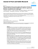 Báo cáo y học: "Musculoskeletal ultrasound imaging of the plantar forefoot in patients with rheumatoid arthritis: inter-observer agreement between a podiatrist and a radiologist"