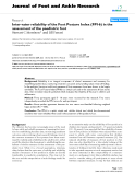 Báo cáo y học: "Inter-rater reliability of the Foot Posture Index (FPI-6) in the assessment of the paediatric foot"