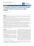 Báo cáo y học: "A comparison of foot arch measurement reliability using both digital photography and calliper methods"