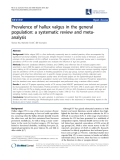 Báo cáo y học: " Prevalence of hallux valgus in the general population: a systematic review and metaanalysis"