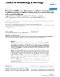 báo cáo khoa học: "Journal of Hematology & Oncology BioMed Central  Short report  Open Access  Detection of NPM1 exon 12 mutations and FLT3 – internal tandem duplications by high resolution melting analysis in normal karyotype acute myeloid leukemia"