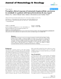 báo cáo khoa học: "Complete clinical response of metastatic hepatocellular carcinoma to sorafenib in a patient with hemochromatosis: A case report"