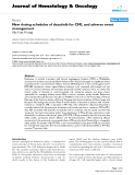 báo cáo khoa học: "New dosing schedules of dasatinib for CML and adverse event management"