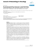 báo cáo khoa học: "An unusual presentation of precursor T cell lymphoblastic leukemia/lymphoma with cholestatic jaundice: case report"