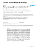 báo cáo khoa học: "Serum proteomic profiling and haptoglobin polymorphisms in patients with GVHD after allogeneic hematopoietic cell transplantation"