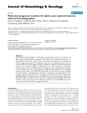 báo cáo khoa học: "Molecular prognostic markers for adult acute myeloid leukemia with normal cytogenetics"