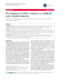 báo cáo khoa học: "The frequency of NPM1 mutations in childhood acute myeloid leukemia"