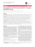 báo cáo khoa học: "Dysregulation of miR-15a and miR-214 in human pancreatic cancer"