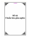 Đề tài: Chuẩn hóa giàu-nghèo