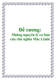 Đề cương: Những nguyên lý cơ bản của chủ nghĩa Mác Lênin