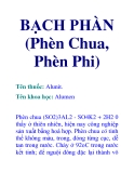 BẠCH PHÀN (Phèn Chua, Phèn Phi)