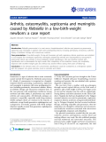 Báo cáo y học: " Arthritis, osteomyelitis, septicemia and meningitis caused by Klebsiella in a low-birth-weight newborn: a case report"