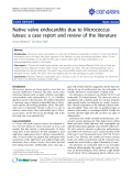 Báo cáo y học: "Native valve endocarditis due to Micrococcus luteus: a case report and review of the literature"