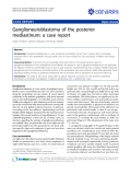 Báo cáo y học: "Ganglioneuroblastoma of the posterior mediastinum: a case report"