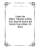 THỰC TRẠNG CÔNG TÁC HẠCH TOÁN KẾ TOÁN TẠI CÔNG TY MAY _ PHẦN 2