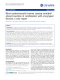 báo cáo khoa học: "Blunt cerebrovascular trauma causing vertebral arteryd issection in combination with a laryngeal fracture: a case report"