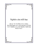 Đề tài:" TƯ TƯỞNG CỦA C.MÁC, PH.ĂNGGHEN VỀ CÁCH MẠNG VÔ SẢN VÀ Ý NGHĨA CỦA NÓ TRONG THỜI ĐẠI NGÀY NAY "