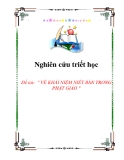 Đề tài:  " VỀ KHÁI NIỆM NIẾT BÀN TRONG PHẬT GIÁO "