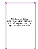 Nghiên cứu triết học " GÓP PHẦN NHẬN DIỆN CƠ CẤU XÃ HỘI Ở NƯỚC TA QUA 20 NĂM ĐỔI MỚI "