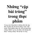 Những “cặp bài trùng” trong thực phẩm