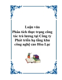 Luận văn - Phân tích thực trạng công tác trả lương tại Công ty Phát triển hạ tầng khu công nghệ cao Hòa Lạc