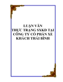 LUẬN VĂN - THỰC TRẠNG SXKD TẠI CÔNG TY CỔ PHẦN XE KHÁCH THÁI BÌNH