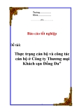 Đề tài tốt nghiệp: Thực trạng cán bộ và công tác cán bộ ở Công ty Thương mại  Khách sạn Đống Đa