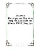 Luận văn - Thực trạng huy động và sử dụng vốn kinh doanh của Công ty TNHH Giang Sơn