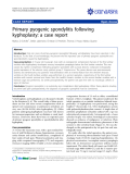 Báo cáo y học: " Primary pyogenic spondylitis following kyphoplasty: a case report"