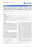 Báo cáo y học: ":  Gastrointestinal relapse of multiple myeloma and sustained response to lenalidomide: a case repo"