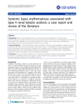 Báo cáo y học: " Systemic lupus erythematosus associated with type 4 renal tubular acidosis: a case report and review of the literatur"