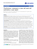 Báo cáo y học: " Prechronous’ metastasis in clear cell renal cell carcinoma: a case report"