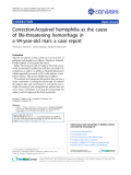 Báo cáo y học: " Treatment of stasis dermatitis using aminaphtone: Correction:Acquired hemophilia as the cause of life-threatening hemorrhage in a 94-year-old man: a case report"