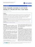 Báo cáo y học: "Acute myopathy secondary to oral steroid therapy in a 49-year-old man: a case report"