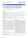 Báo cáo y học: "Recurrent tibial intra-cortical osteosarcoma: a case report and review of the literature"