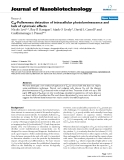 báo cáo khoa học: "C60-Fullerenes: detection of intracellular photoluminescence and lack of cytotoxic effects"