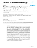 báo cáo khoa học: "Formulation of polylactide-co-glycolic acid nanospheres for encapsulation and sustained release of poly(ethylene imine)-poly(ethylene glycol) copolymers complexed to oligonucleotides"