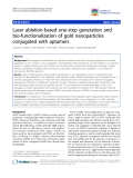 báo cáo khoa học: "Laser ablation-based one-step generation and bio-functionalization of gold nanoparticles conjugated with aptamers"