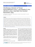 báo cáo khoa học: " Simultaneous detection of Human Immunodeficiency Virus 1 and Hepatitis B virus infections using a dual-label time-resolved fluorometric assay"