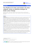 báo cáo khoa học: "Free Rhodium (II) citrate and rhodium (II) citrate magnetic carriers as potential strategies for breast cancer therapy"