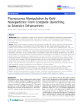 báo cáo khoa học: "Fluorescence Manipulation by Gold Nanoparticles: From Complete Quenching to Extensive Enhancement"