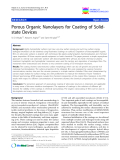 báo cáo khoa học: "Porous Organic Nanolayers for Coating of Solidstate Devices"