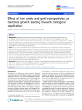 báo cáo khoa học: "Effect of iron oxide and gold nanoparticles on bacterial growth leading towards biological application"